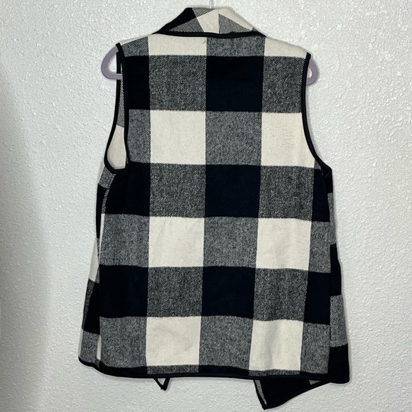 Yacun Flannel Plaid Cardigan Vest Sz Large - Picture 5 of 9